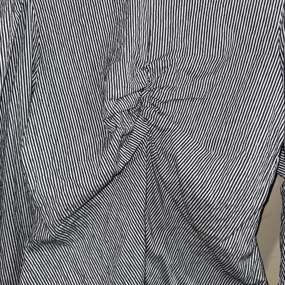 Zara Black and White Striped Blouse - Picture 2 of 5